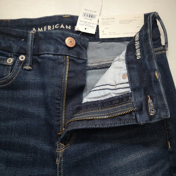 NWT Amer. Eagle The Lu(X)e Jean Ladies Size 4 (27W) Super Hi Rise X-Long Jegging - Picture 9 of 13